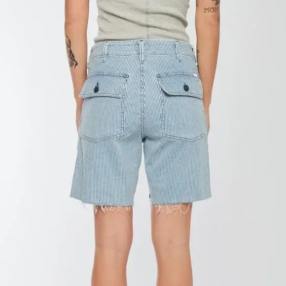 MOTHER The Patch Pocket Private Fray Shorts All Abroad